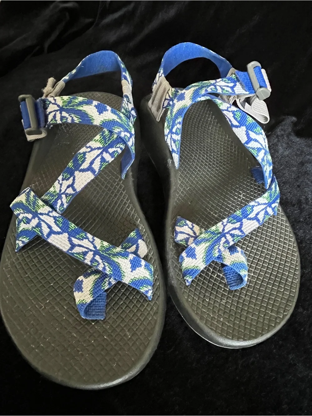 Chaco Z2 Sport Ultraviolet Sandals Mens Size 8 Blue Flower Vines